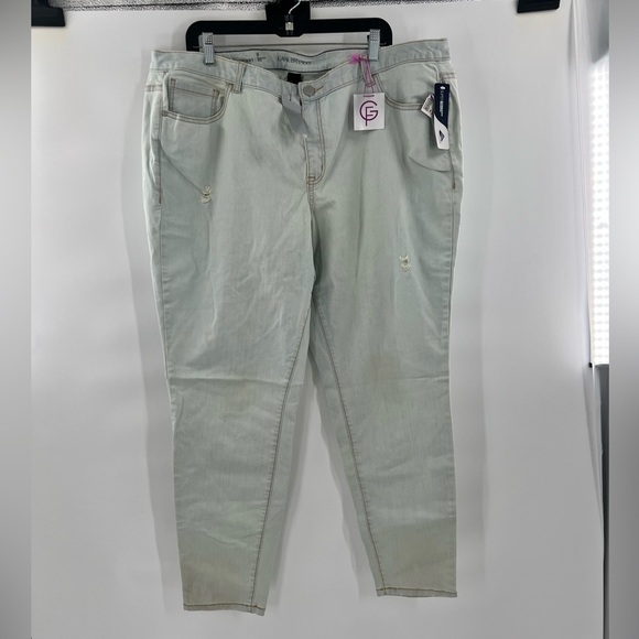 Lane Bryant Denim - Lane Bryant grey washed skinny jeans size 22